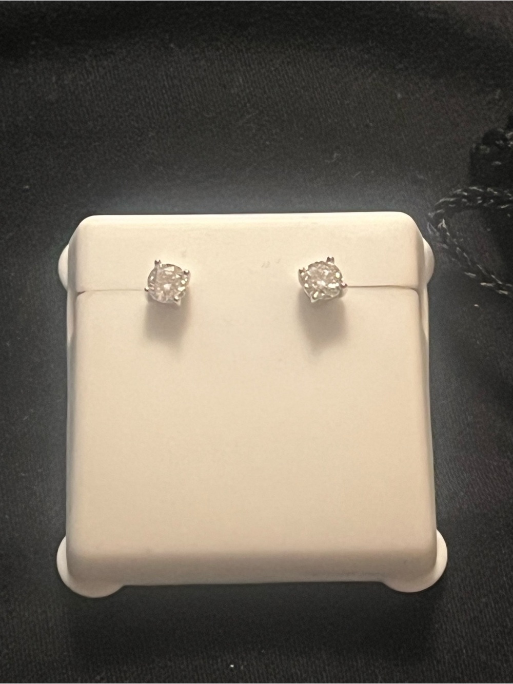 Half ct Round Stud Earrings - Women Jewelry